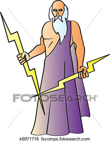 366x470 Clip Art Of Zeus K6971716
