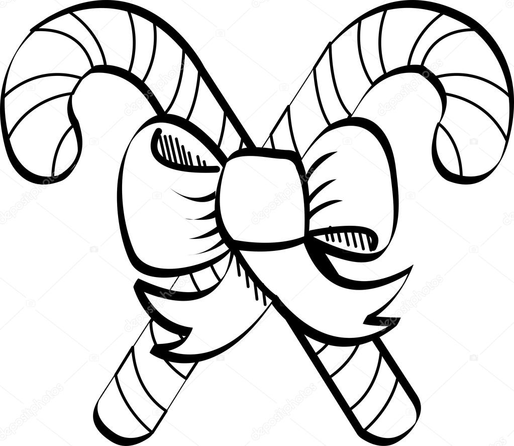 1023x887 Candy Cane Clipart Line