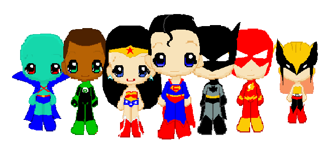 659x303 Chibi Justice League By Xxxnekoxbakaxxx