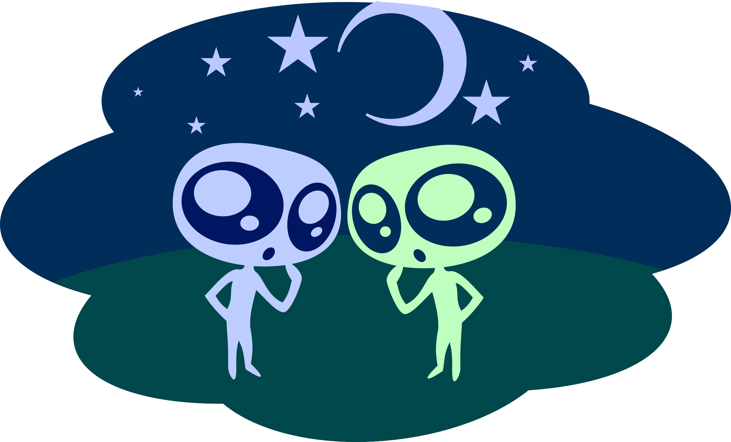 2400x1451 Clipart Aliens