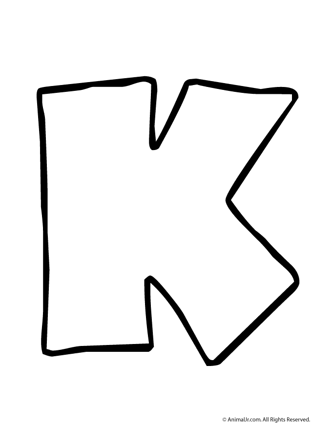 680x880 Clipart Letter K Outline