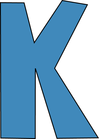 394x550 Blue Alphabet Letter K Clip Art