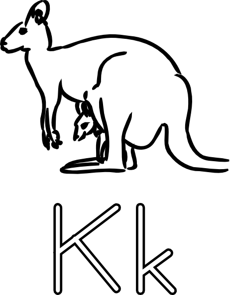 462x593 K Is For Kangaroo Clip Art