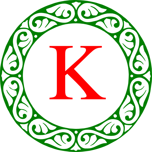 594x596 Letter K Monogram Clip Art