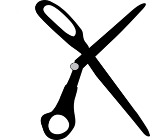 298x279 Black Scissors Letter K Clip Art