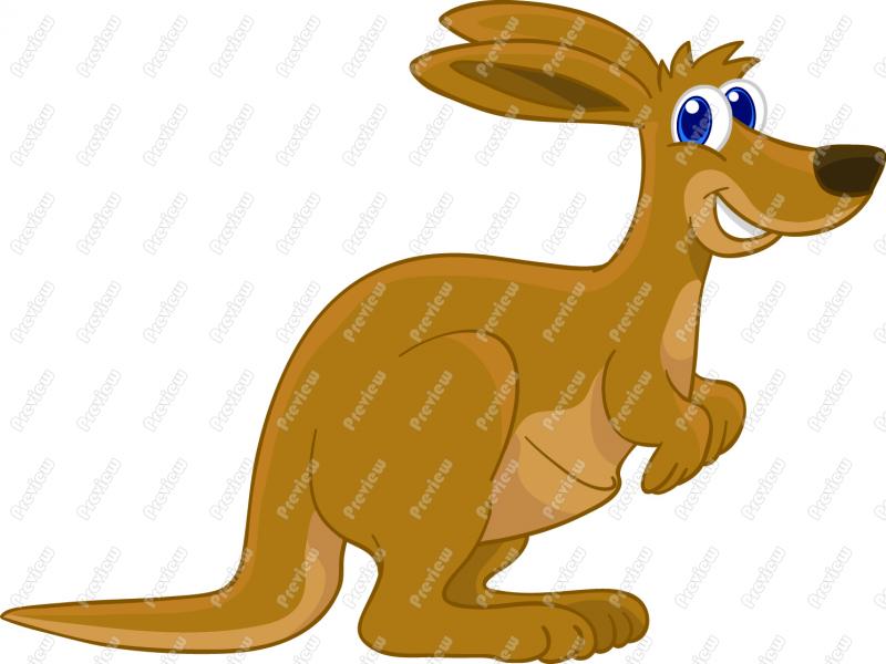 800x600 Cartoon Kangaroo Clip Art