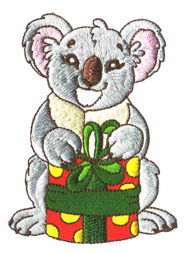 600x809 Koala Clipart Christmas