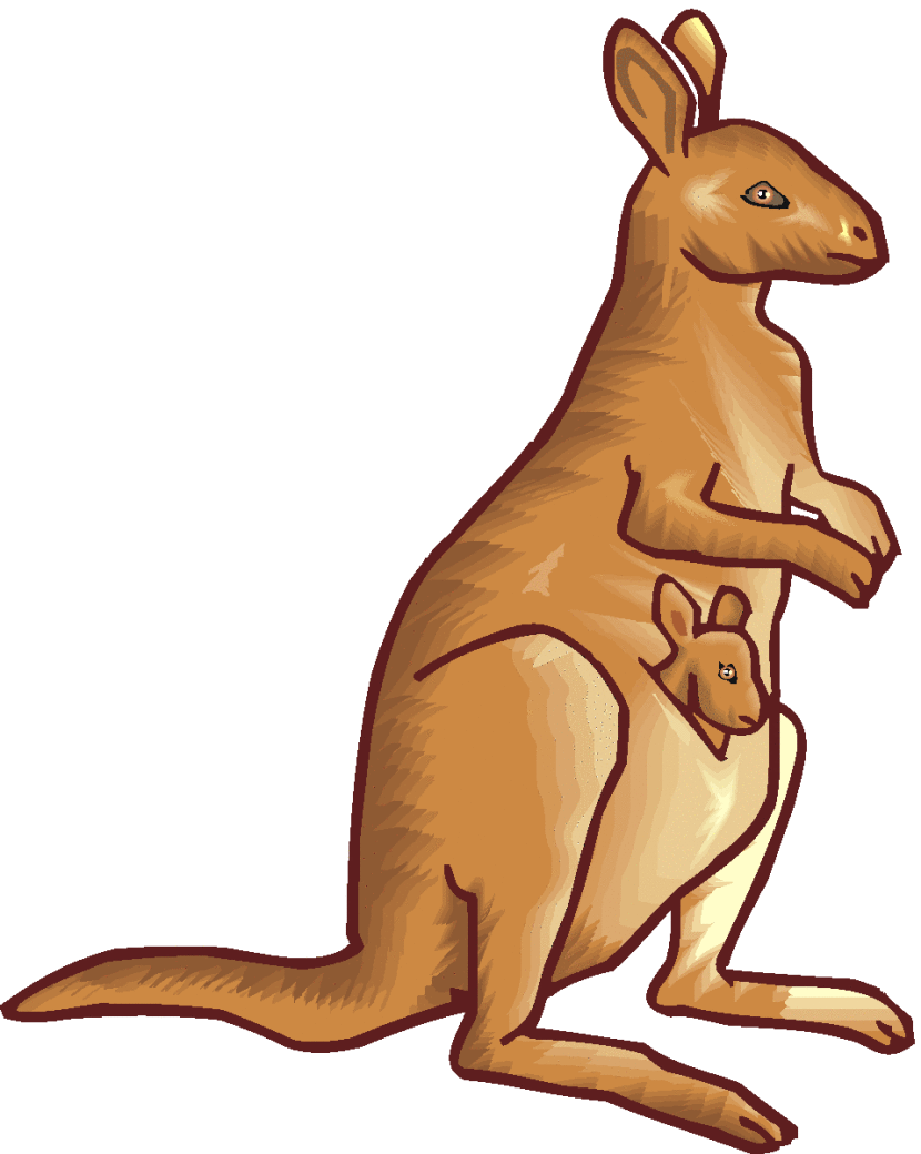 Kangaroo Clipart Black And White | Free download on ClipArtMag