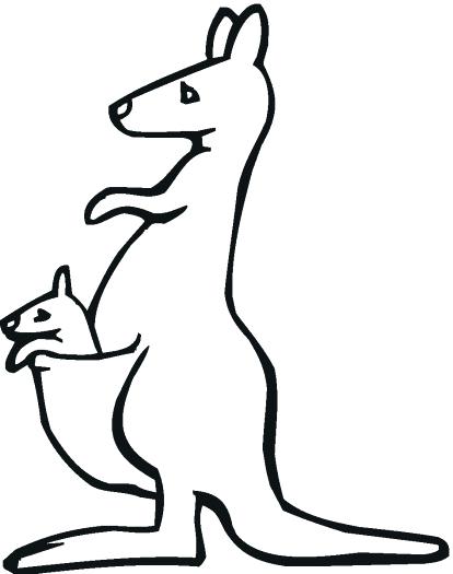 414x525 Kangaroo Coloring Pages