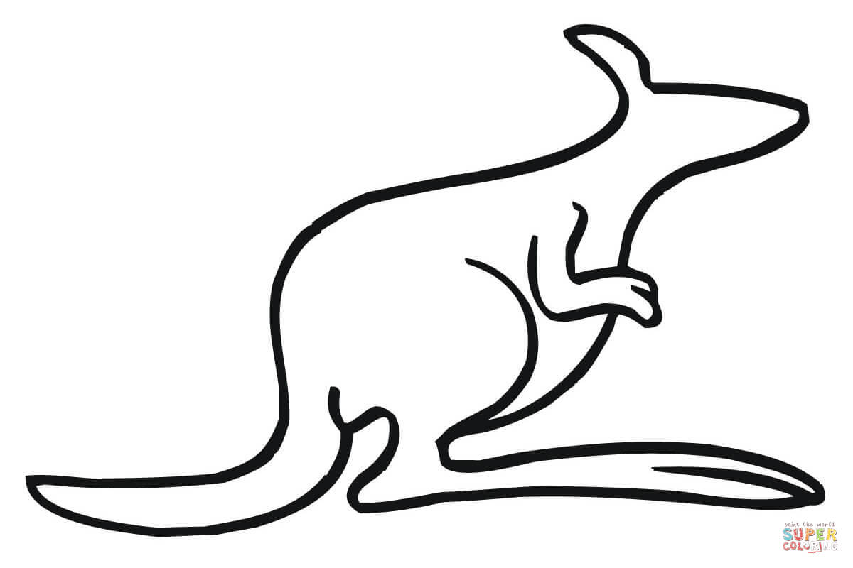 1200x800 Kangaroo Outline Coloring Page Free Printable Coloring Pages