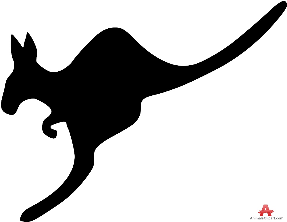 999x775 Kangaroo Clipart Black And White