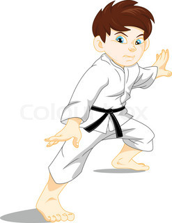 247x320 Vector Illustration Of Karate Girl Cartoon Stock Vector Colourbox