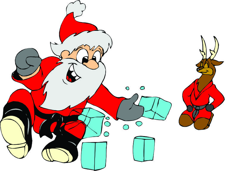 756x573 Karate Christmas Clip Art