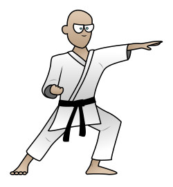 250x271 Drawing A Cartoon Karate Man