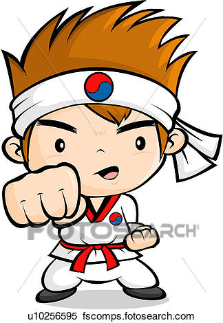 324x470 Stock Illustration Of Korean, Kid, Taekwondo Uniform, Martial Arts