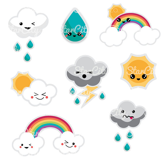 570x570 Kawaii Weather Clipart Cute Clip Art Kawaii Cloud Clipart