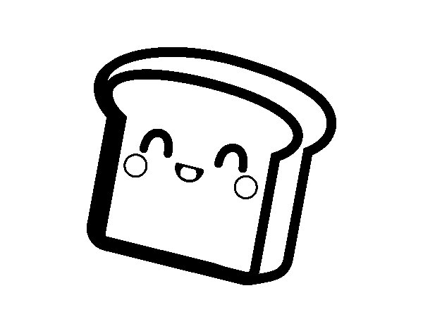 600x470 Kawaii Coloring Pages Bread