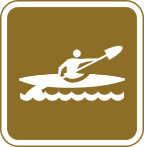 292x297 Kayak Tourist Sign Clip Art
