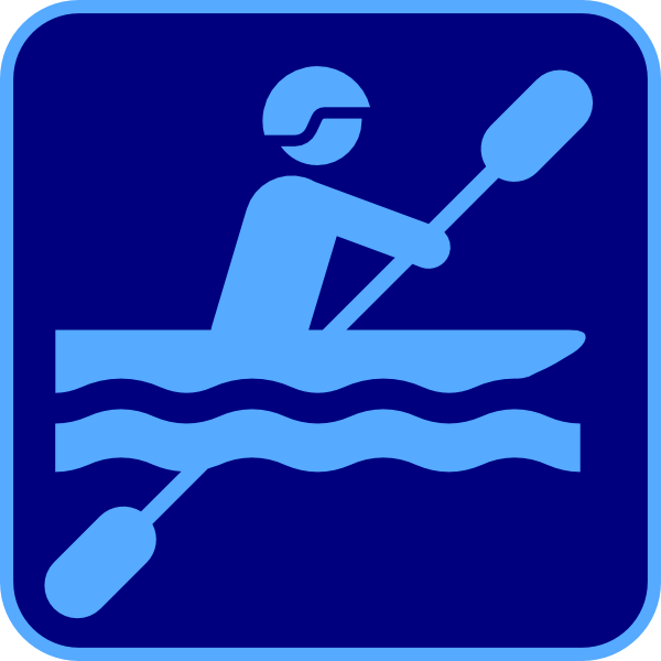 600x600 Kayak Logo Blue Clip Art