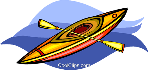 480x227 Kayak Royalty Free Vector Clip Art Illustration Vc009078