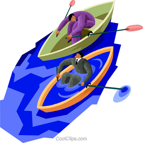 480x480 Two Men In A Boat Race Royalty Free Vector Clip Art Illustration