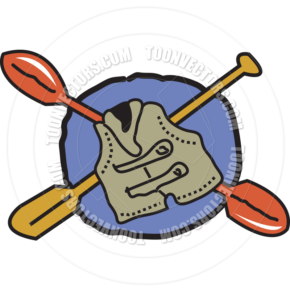 940x940 Cartoon Kayak Paddles Vector Illustration By Clip Art Guy Toon