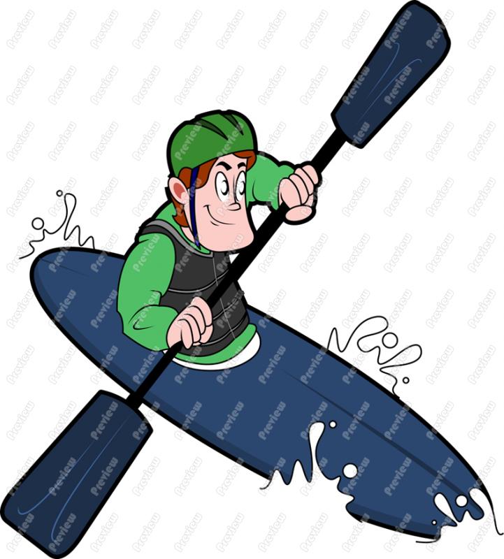 721x800 Kayak Cartoon Clipart
