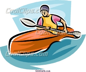 300x250 Kayaker In Rapids Clip Art