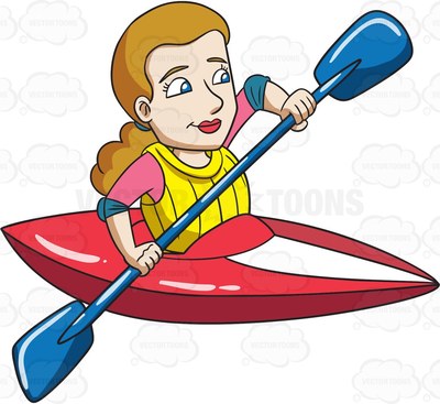 400x367 Kayak Clipart Cartoon