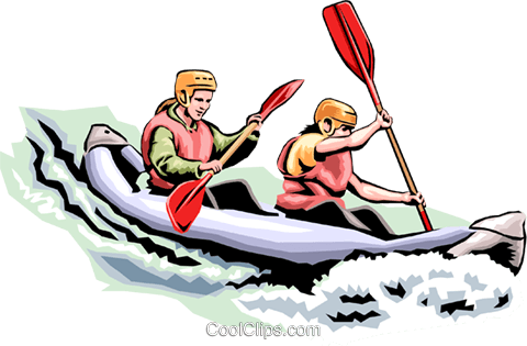 480x315 People Kayaking Royalty Free Vector Clip Art Illustration