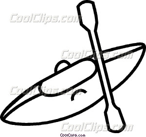 300x283 Kayaking Vector Clip Art