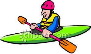 300x178 Person Sitting In A Kayak Holding A Paddle Royalty Free Clipart