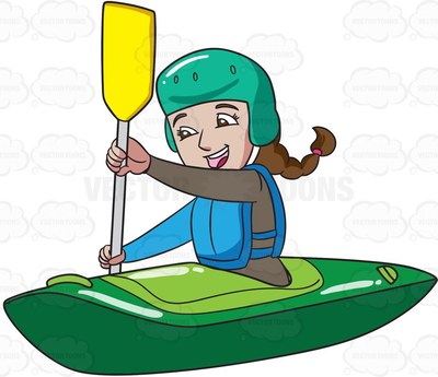 400x345 Kayaking Clipart