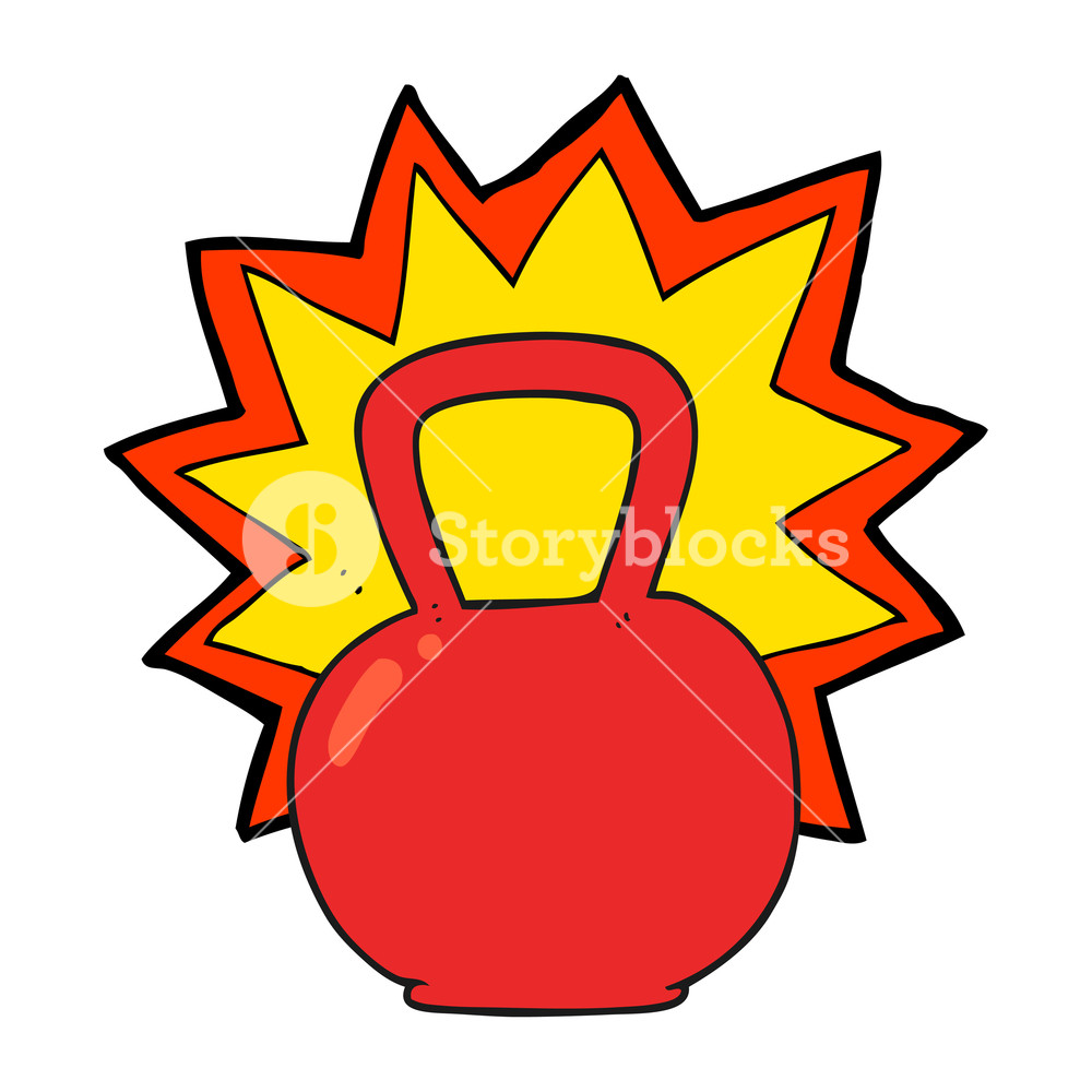 1000x1000 Freehand Drawn Cartoon Kettle Bell Royalty Free Stock Image