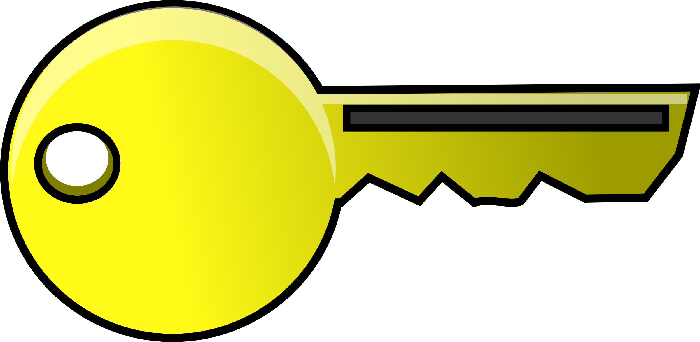 2400x1174 Gold Key Clipart 2