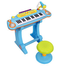225x225 Homcom 37 Key Keyboard Electronic Piano Kids Microphone Stool Ebay