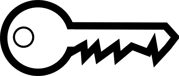 600x255 Key Outline Clip Art Free Vector 4vector