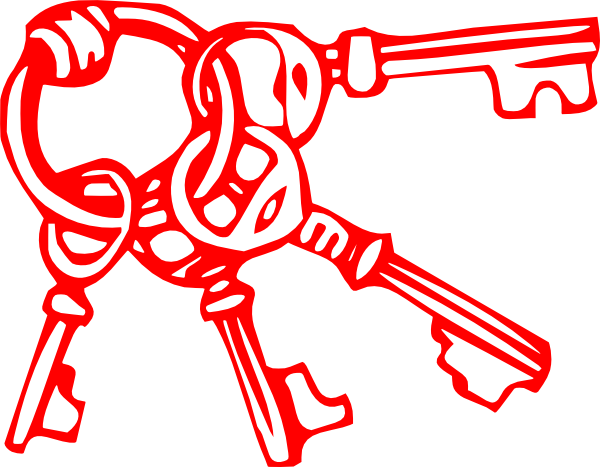 600x467 Key Clipart Red