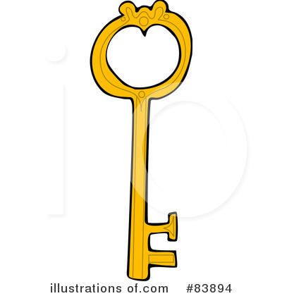 400x420 Skeleton Key Clipart