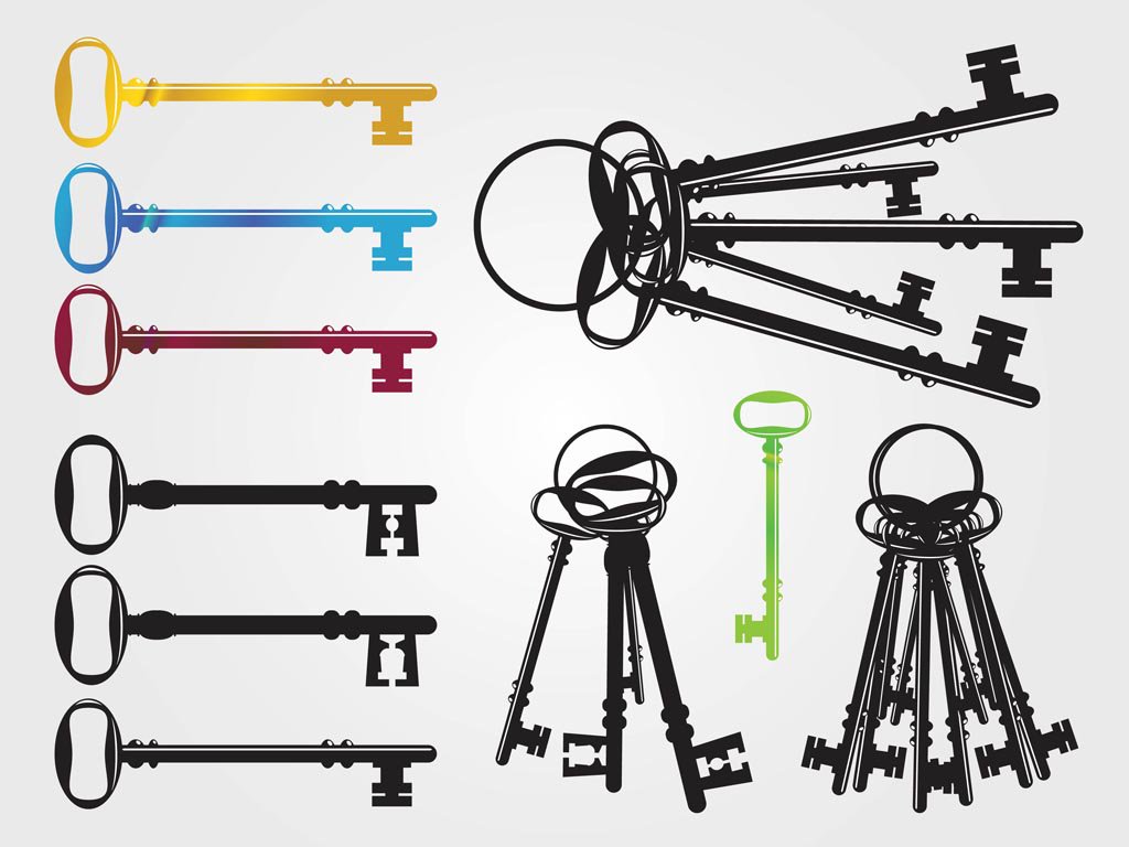 1024x768 Vintage Keys Vector Art Amp Graphics