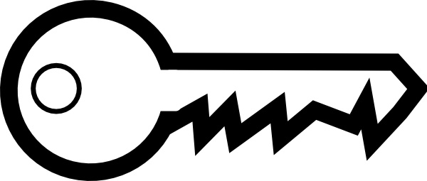 600x255 Key Outline Clip Art Free Vector In Open Office Drawing Svg ( Svg