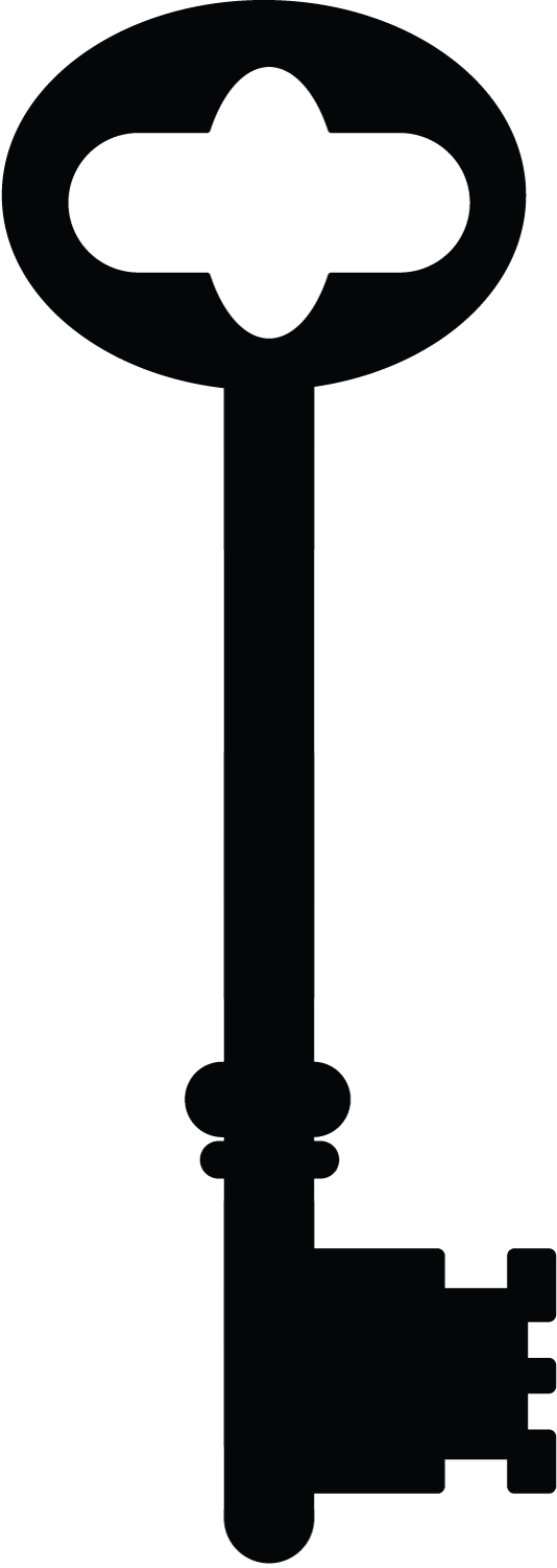 534x1500 Skeleton Key Clipart Outline