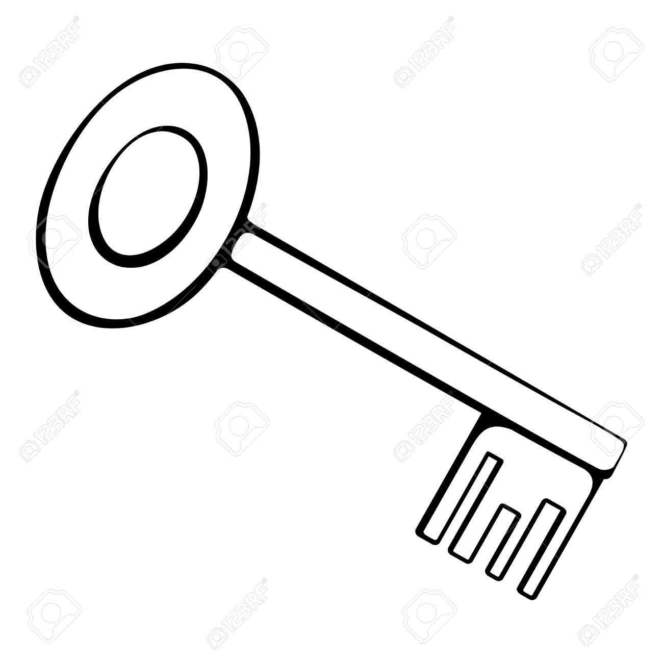 1300x1300 Outline Of A Key Clipart