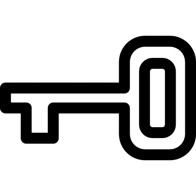 626x626 Hotel Key Outline In Horizontal Position Icons Free Download