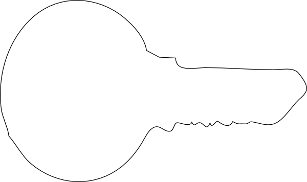 600x356 Key Outline Clip Art