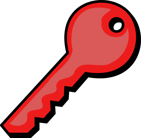 600x590 Key Clipart Red