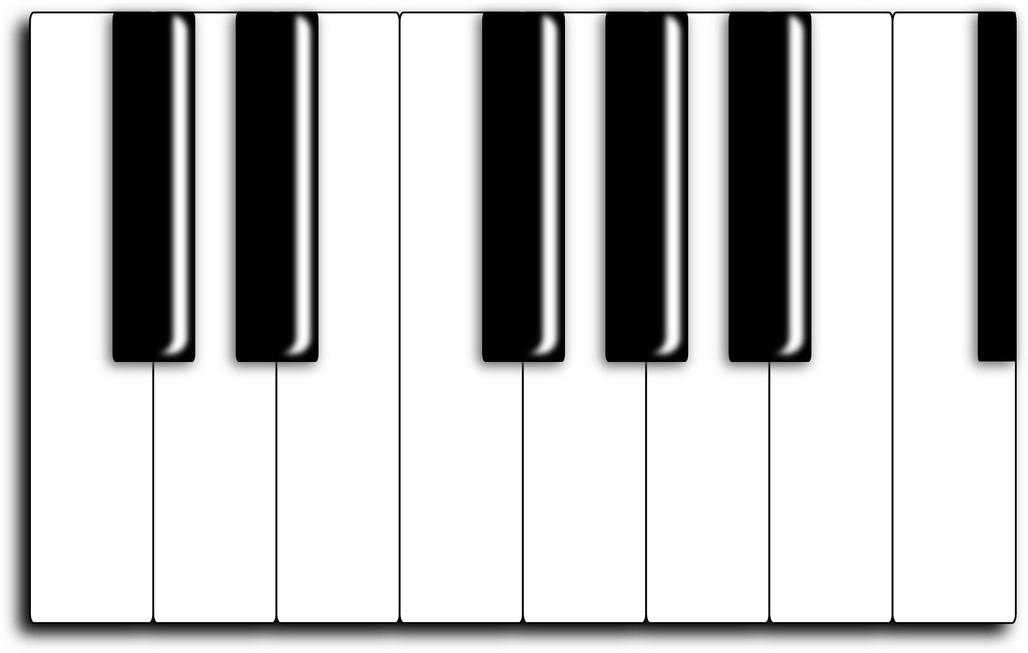 2069x1315 Piano Keyboard Clipart