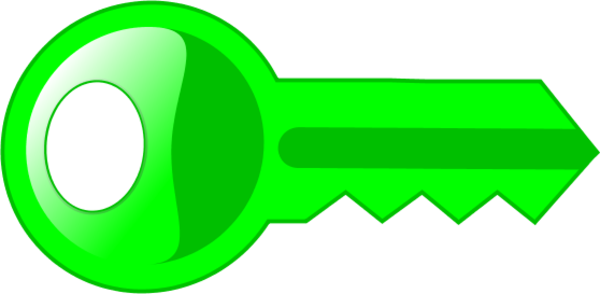 600x294 Key Clipart Colored Key