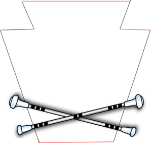 298x282 Baton Keystone Clip Art