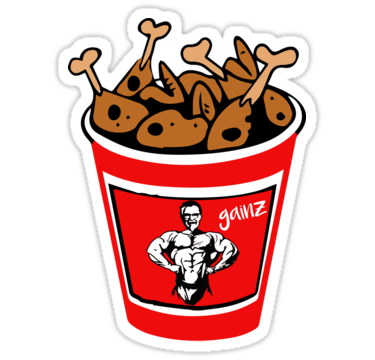 375x360 Kfc Gainz Stickers By Cwbbarry Redbubble